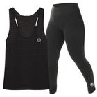 Kit Regata Feminina em Tecido Dry-Fit com Calça Legging para academia e exercícios