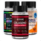 Kit Regenera multivitaminico + Colageno Verisol Acido Hialuronico Biotina 60 Caps + Multivitaminico Alta Performance - Revivare