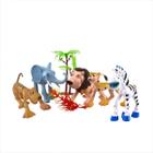 Kit Reino Animal Em Miniatura Animais Selvagens de Brinquedo - 7 Peças - Ark Toys