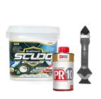 Kit Rejunte Impermeável com Scudo Limpa Fácil 1,4kg, Primer PR10 e Aplicador e Raspador de Silicone