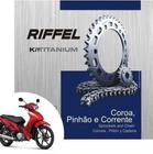 Kit Relação Biz 125 Tração Transmissão Todas Riffel aço 1045