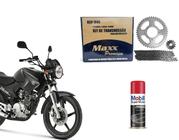 Kit Relação Maxx Ybr Factor 125 + 01 Óleo Spray Mobil Lub Ano 2000 Até 2014