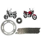 Kit Relação Transmissão Honda CBX 250 Twister 2001 A 2008 Nakata