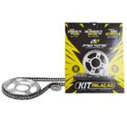 Kit Relação Transmissão Honda Cg Fan 125 2009 até 2013 Aço 1045 Pro Tork KT-71H