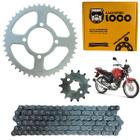 Kit Relação Transmissão Tração Ybr 125 Factor 2003 a 2016 Cachorro Loco