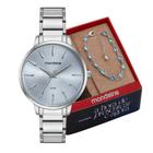 Kit Relógio Feminino Mondaine + Pulseira 32561L0Mkne2 Prata