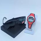 Kit Relógio Infantil Digital Alarme Luz Led Esporte Watch Menino/Menina + Óculos de Sol Quadrado Flexível para Crianças