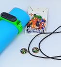 Kit Relógio Infantil Digital Led Silicone Personagens Anime 3D + Colares Amizade Best Friends Menina Menino Presente