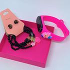 Kit Relógio Infantil Digital Prova água Bracelete Silicone Crianças Meninas Disney Desenho 3D +Pulseiras Brincos Moda - LVO