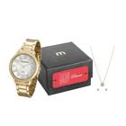 Kit Relógio Mondaine Dourado Feminino 53534LPMVDE1K2