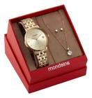 Kit Relógio Mondaine Feminino com Colar e Brincos 32597LPMKDE1K1