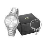 Kit Relógio Mondaine Prata Feminino 53761L0MKNE3K1