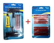 Kit Remendo Reparo 13 Macarrão Pneu Carro Moto Sem Câmara