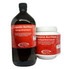 Kit Resina Acrílica Auto Pó Incolor 1kg + Líquido 1000ml Cola Triunfo