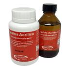 Kit Resina Acrílica Auto Pó Incolor 80g + Líquido 100ml Triunfo