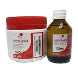 Kit Resina Acrílica Auto Polimerizante pó 225g e líquido 120ml Odonto Prótese e reparos gerais - INCOLOR