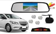 Kit Retrovisor Lcd Camera Sensor De Estacionamento Chevrolet Prisma