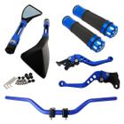 Kit Retrovisor Manopla Manete Guidão Naked Esportivo Cg Titan Fan Start 125 150 160 Cbx Twister 250 Freio a Lona Várias