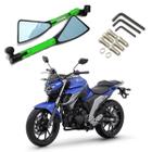 Kit Retrovisor R08 Stallion Esportivo Verde para Moto Yamaha Fazer 250 2012 2013 2014 2015 2016 2017 até 2020