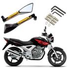 Kit Retrovisor Triangular Esportivo R08 Dourado para Moto Honda CBX 250 Twister 2001 2002 2003 2004 2005 -2019