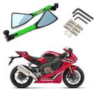 Kit Retrovisor Triangular Esportivo Stallion R08 Verde para Moto CB 1000R 2011 2012 2013 2014 2015 até 2019