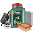 Kit Revisão Óleo 5W40 Magnatec Castrol + Filtros Tecfil Duster 1.6 16v 2012 a 2016 