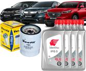 Kit Revisão Troca De Óleo 0w20 e Filtro Honda Hrv 1.5, 1.8 16v 2015 2016 2017 2018 2020 2021 2022 2023 2024 2025