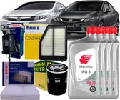 Kit Revisão Troca De Óleo 0w20 e Filtros Honda Civic 1.8 e 2.0 2012 2013 2014 2015 2016