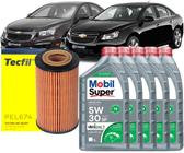 Kit Revisão Troca Óleo 5w30 e Filtro Gm Cruze 1.8 16v 2011 2012 2013 2014 2015 2016