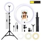 Kit Ring Light Led Iluminador 26cm Completo 2,1m Tripé 210cm + Baralho de Uno Jogo Infantil