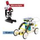Kit Robô 13 Em 1 + Brinquedo Educacional Microscópio