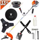 KIT Roçadeira Profissional Vulcan VR330P 2T 33CC 1,3CV + Faca Circular 80 Dentes Tamanho 255mm