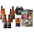 Kit Roleta Russa 6 Cervejas Long Neck 355 Ml E Copo 320 Ml Com Pulseira