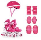 Kit Roller Rosa Regulável 34-37 Peso Máximo 50kg - Mor, Tamanho: 34-37