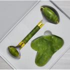 Kit Rolo de Jade e Placa Gua Sha 2 pçs - ROLO JADE E PEDRA