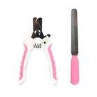 Kit Rosa Cuidados Com Pets Alicate De Corte De Unhas + Lixa