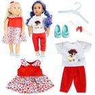 Kit roupa boneca para our generation - maçã branca de neve