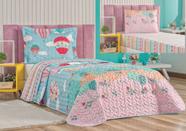 Kit roupa cama cobre leito solteiro menino ou menina + lencol infantil 02 pecas micro percal 150 fios