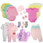 Kit Roupa de Bebê 19Pç Enxoval Básico Completo Menino Menina