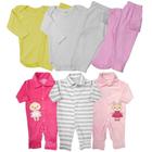 Kit Roupa de Bebê 9 Pçs Macacão Plush e Conjuntos Body Mijão