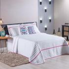 Kit Roupa De Cama 5 Peças Queen Inove Love Branco/Pink - Tô Decorando