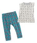 Kit roupa infantil 2 peças - Blusa e Calça Legging Algodão Infantil - 2 Anos - Pistol Star