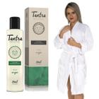 KIT Roupão branco Óleo de massagem tantra mystic aroma argan