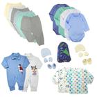 Kit Roupas de Bebê 21 Pçs Enxoval Completo Menino e Menina