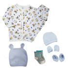 Kit Roupas de Bebê 7 Peças Conjunto Pijama e Acessórios Bebê