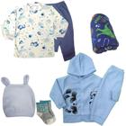 Kit Roupinha De Bebê 7 Pçs Inverno Conjunto Soft Touca Manta