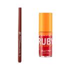 Kit Ruby Kisses Lápis Gingerbread+Jelly Pop Lip Oil Cherry Pop