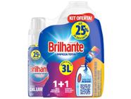 Kit Sabão Líquido Concentrado com Garrafa - Brilhante Limpeza Total 500ml