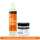 Kit Sabonete Acne Proofing Pele Acneica 200ml + Hidratante Facial Face Care Antissinais Reparador 100g Neutrogena