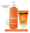 Kit Sabonete Actine Gel 400g Antioleosidade + Esfoliante Acne Proofing 100g Neutrogena